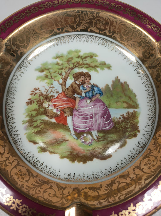 Posacenere Decorativo in Porcellana Francese "Jammet Seignoles Limoges" Vintage Anni '60