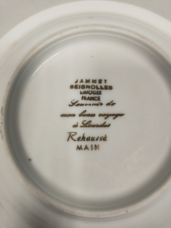 Posacenere Decorativo in Porcellana Francese "Jammet Seignoles Limoges" Vintage Anni '60