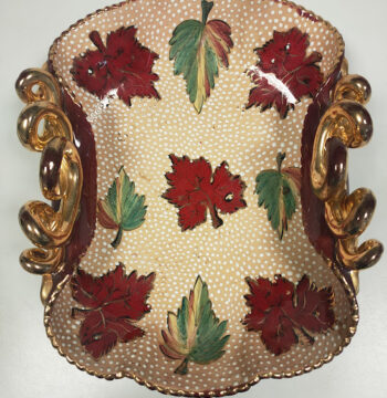 Centrotavola in Ceramica Ovale "Deruta" Vintage Anni '70