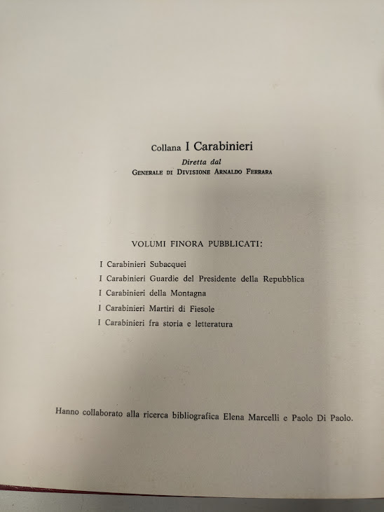 Libro I Carabinieri fra Storia e Letteratura Racconti dell'800 1976
