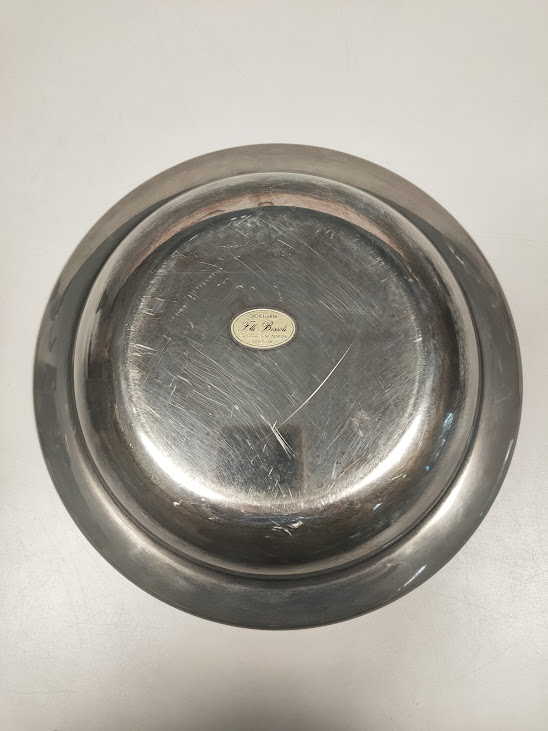 Porta Bottiglia con Contenitore in Argento Sheffield Vintage Anni '70