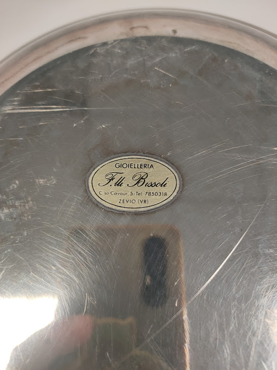 Porta Bottiglia con Contenitore in Argento Sheffield Vintage Anni '70