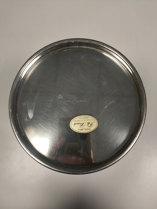 Porta Bottiglia con Contenitore in Argento Sheffield Vintage Anni '70