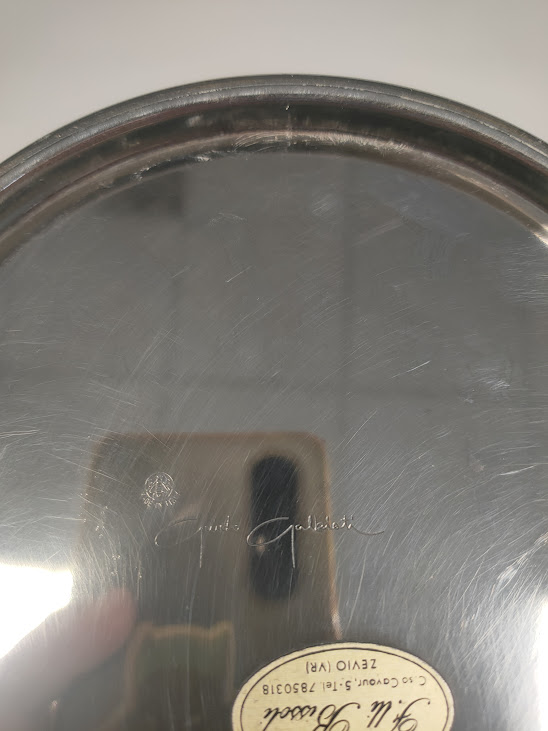 Porta Bottiglia con Contenitore in Argento Sheffield Vintage Anni '70