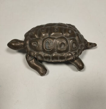 Posacenere in Ottone a Forma di Tartaruga Vintage Anni '80 del XX Secolo