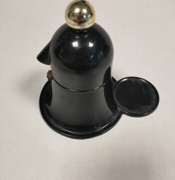 Rara Caffettiera Dorina in Alluminio con Beccuccio in Ottone