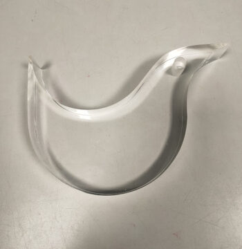 Scultura uccello Lucite Trasparente Design Guzzini Plexiglass Anni '70