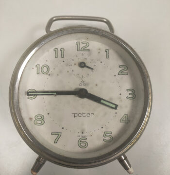 Sveglia Orologio da Tavolo Meccanico Peter Vintage Anni '70