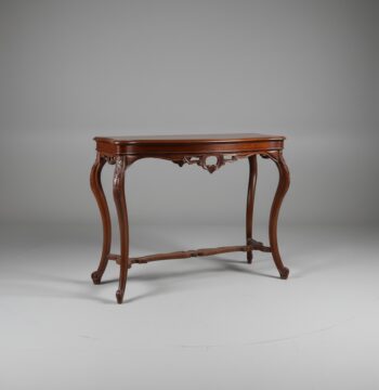 Console in noce con intarsi fine '800