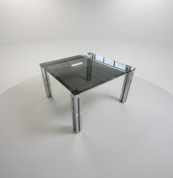 Tavolo acciaio/cristallo