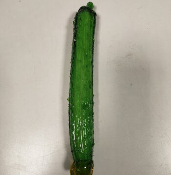 Cetriolo in Vetro Soffiato di Murano Realizzato a Mano Vintage