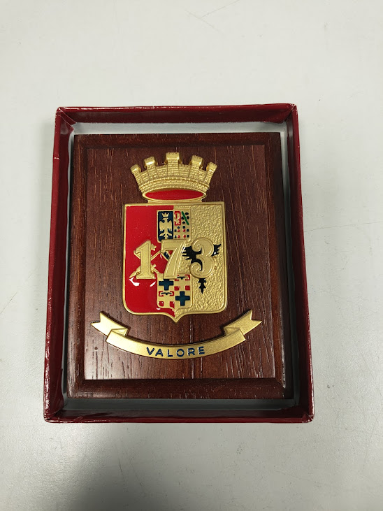 Emblema Araldico Italiano Appartenente al 173° Corso "Valore" Vintage Anno 1992