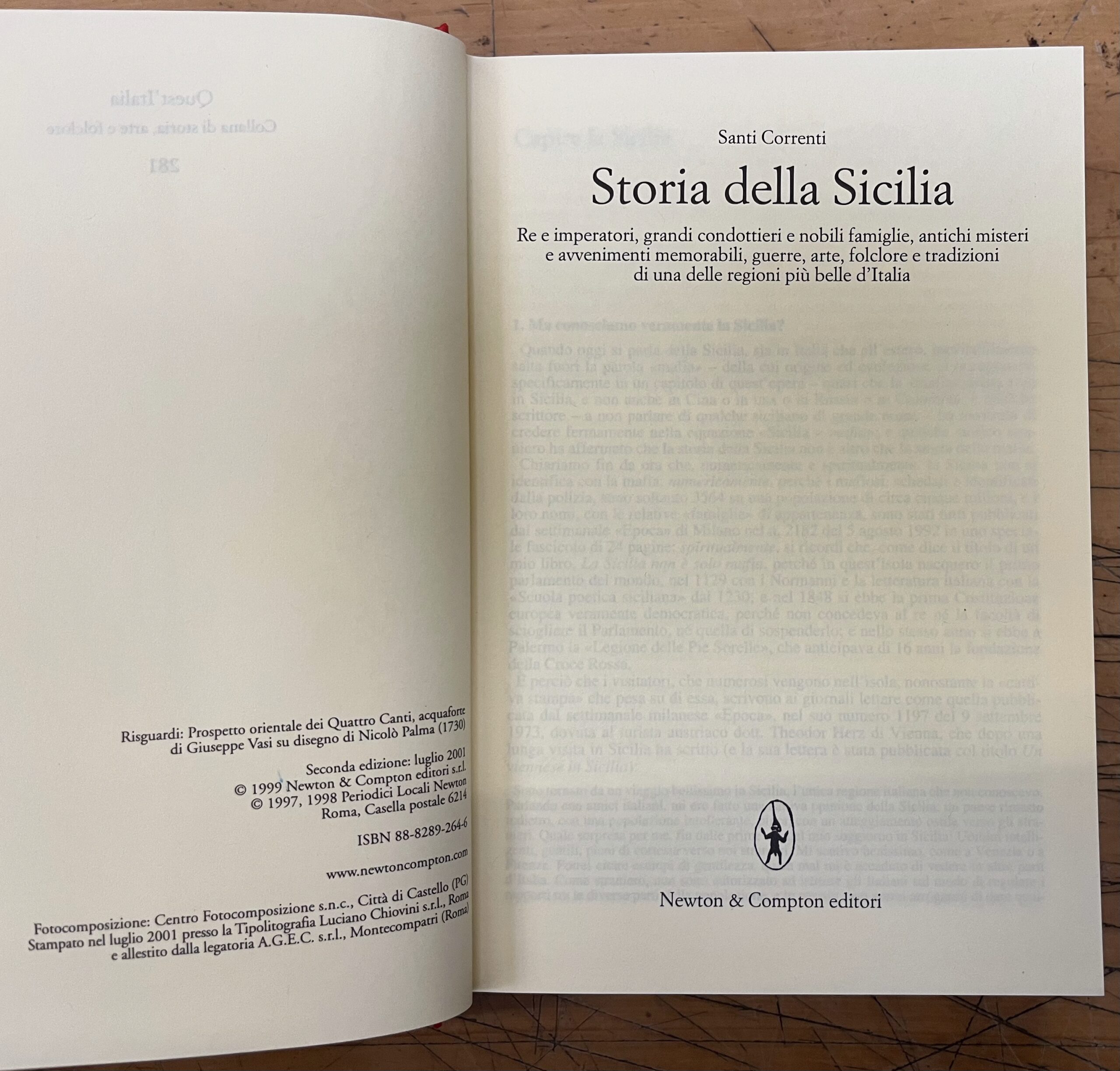 Libro "Storia della Sicilia" - Santi Correnti - Newton & Compton Editori 2001