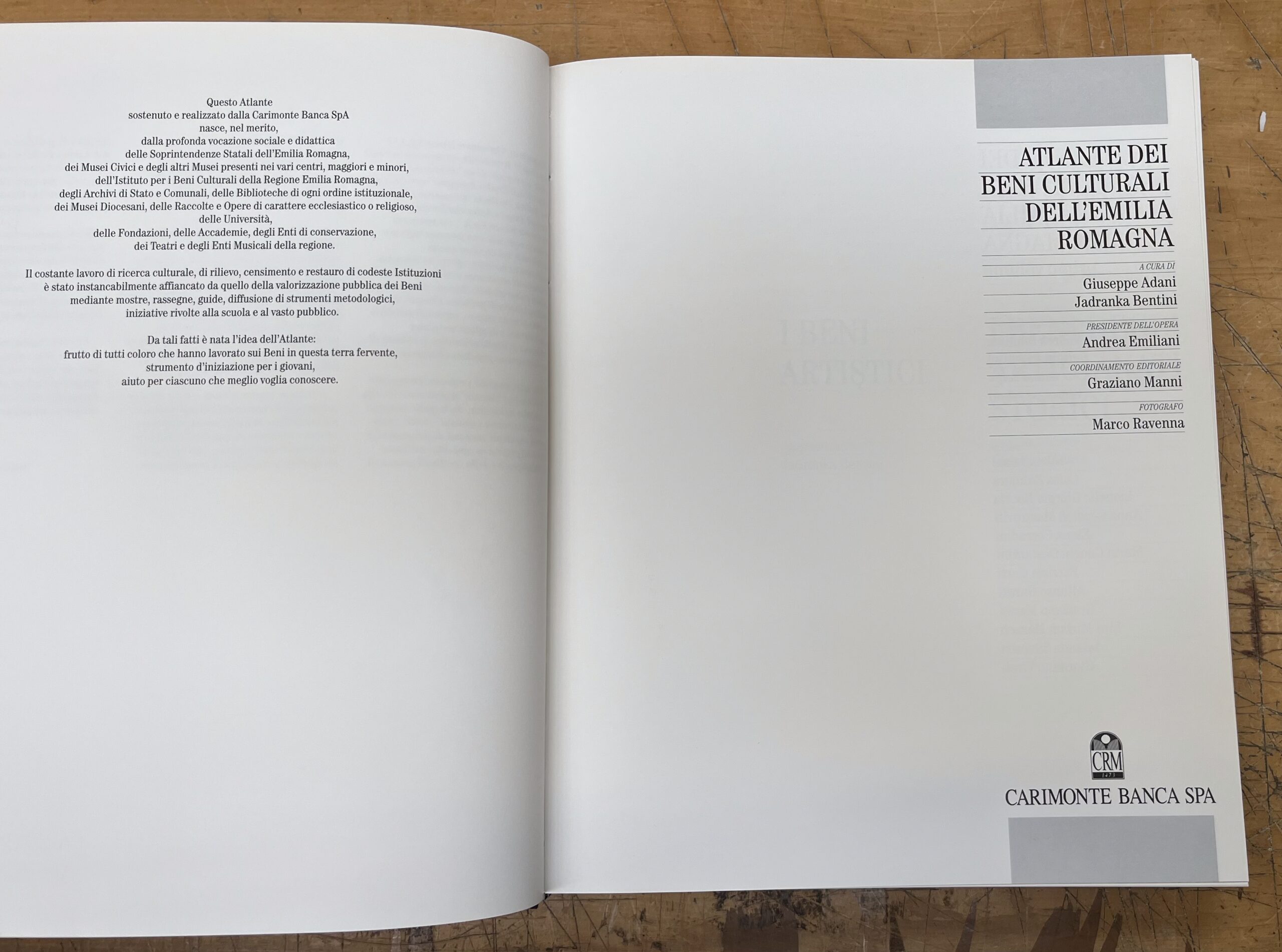 Libro "Atlante dei Beni Culturali dell'Emilia Romagna" Beni Artistici - Volume Primo