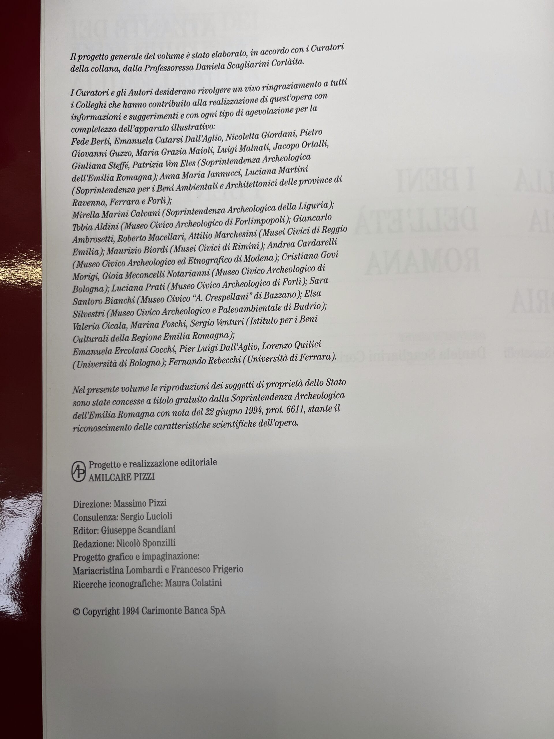 Libro "Atlante dei Beni Culturali dell'Emilia Romagna" Beni della Preistoria - Volume Secondo