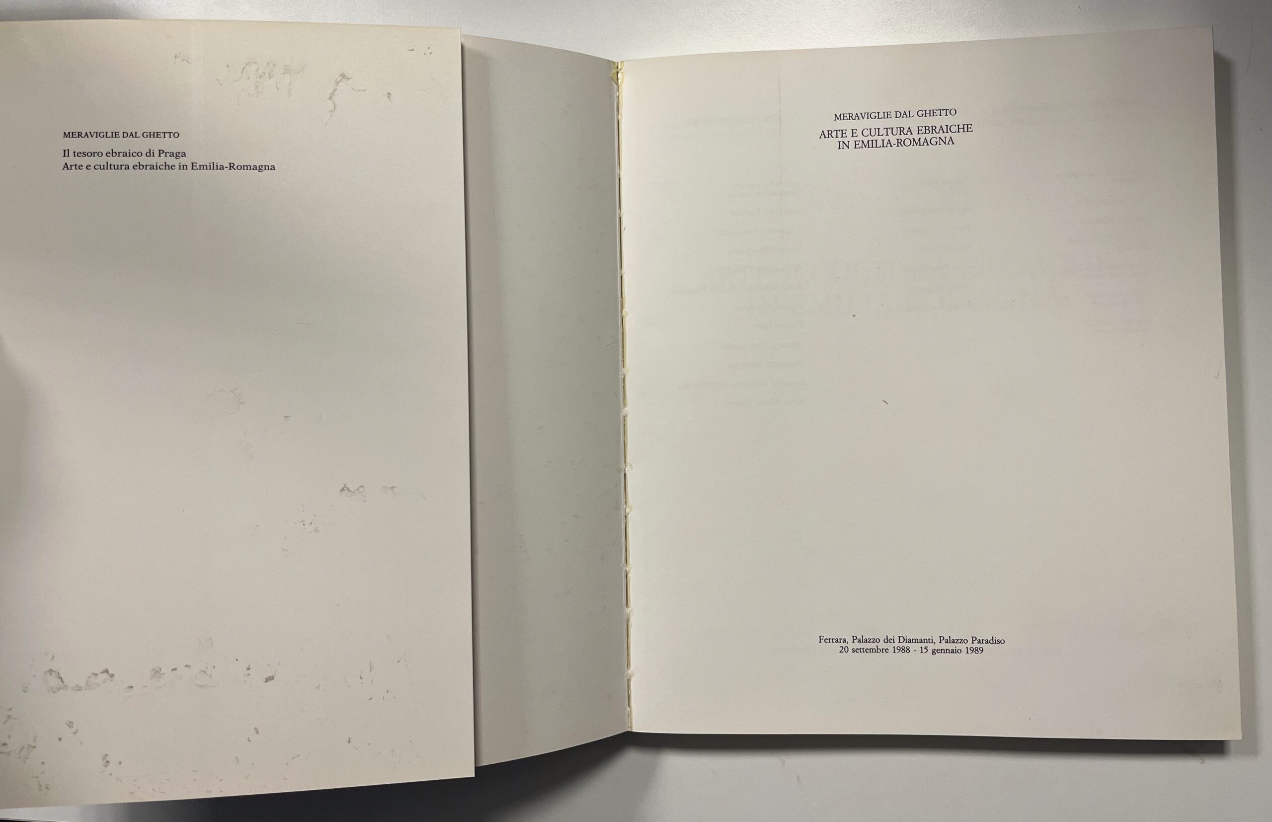 Libro "Arte e Cultura Ebraiche in Emilia-Romagna" - Mondadori - De Luca - 1989