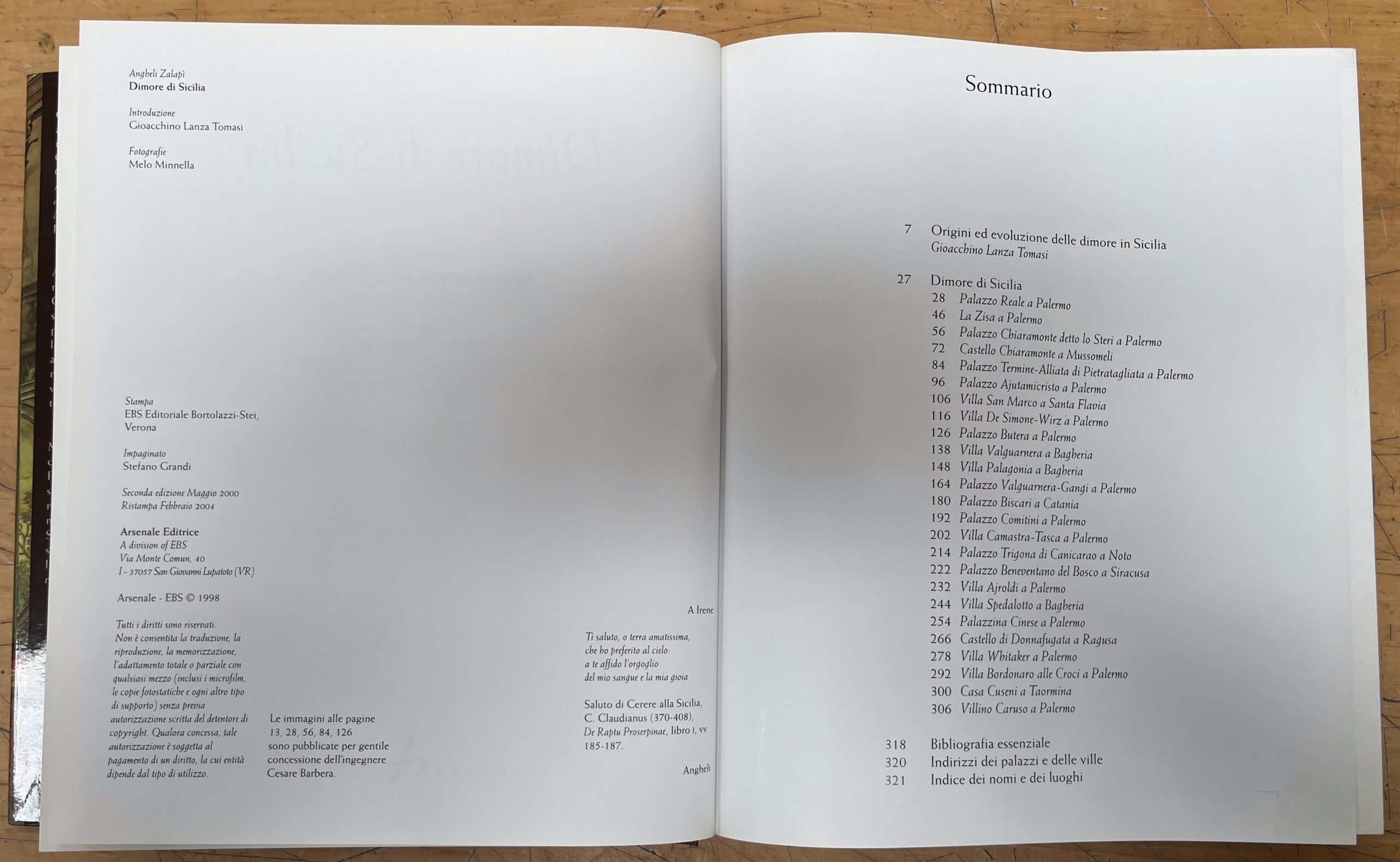 Libro "Dimore di Sicilia" - Angheli Zalapì - Arsenale Editrice 2004