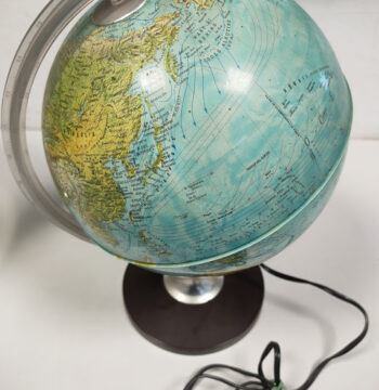 Mappamondo Luminoso da Tavolo Vintage Anni '70