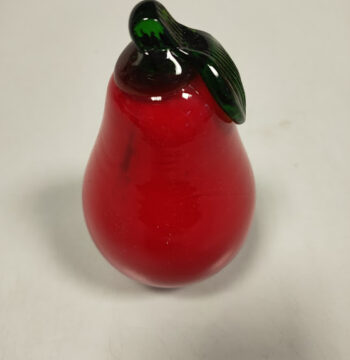 Pera Rossa in Vetro di Murano Realizzato a Mano Vintage