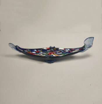 Posacenere Gondola Veneziana in Vetro Soffiato di Murano Vintage Anni '70