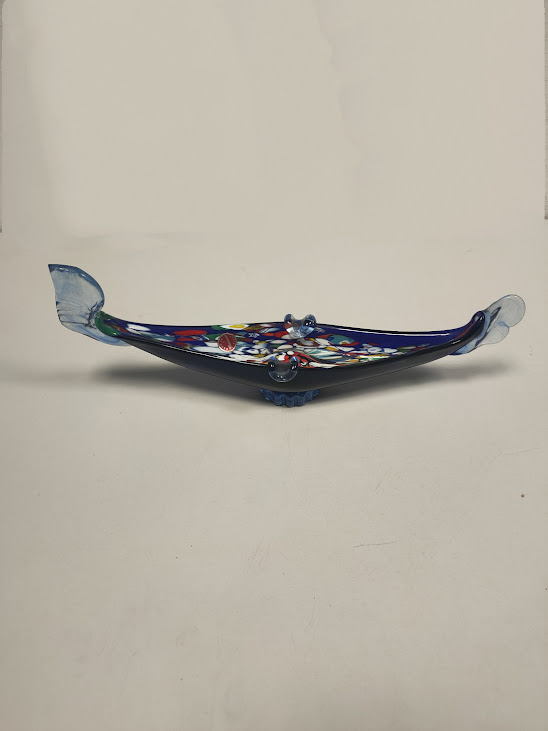 Posacenere Gondola Veneziana in Vetro Soffiato di Murano Vintage Anni '70