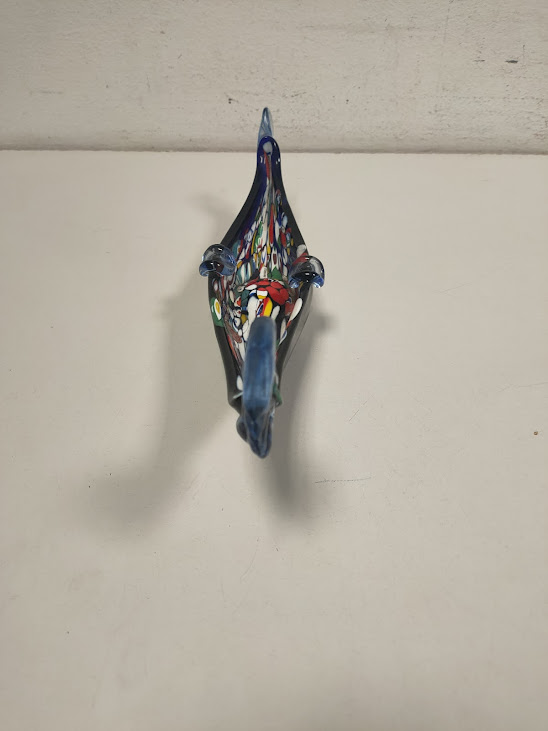 Posacenere Gondola Veneziana in Vetro Soffiato di Murano Vintage Anni '70