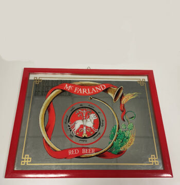 Quadro a Specchio Mc Farland red Beer da Collezione Vintage Anni '80