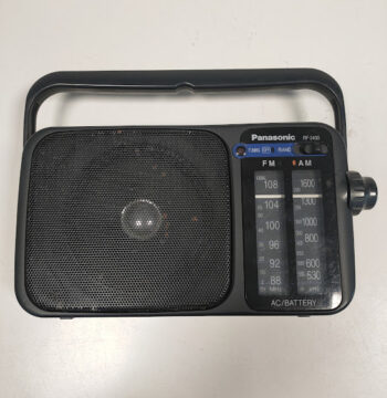 Radio Portatile di Colore Nero "Panasonic RF-2400D" Vintage Anni '80