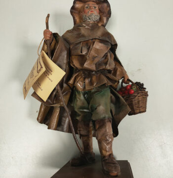 Statua in Cartapesta Leccese "Claudio Riso" Lavorata e Decorata a Mano Vintage Anni '70