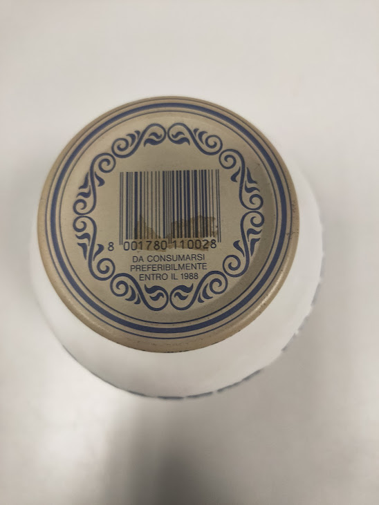 Vasetto Barattolo in Ceramica Bianca di "Amarena Fabbri" Vintage Anni '50-'60