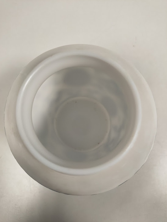 Vasetto Barattolo in Ceramica Bianca di "Amarena Fabbri" Vintage Anni '50-'60