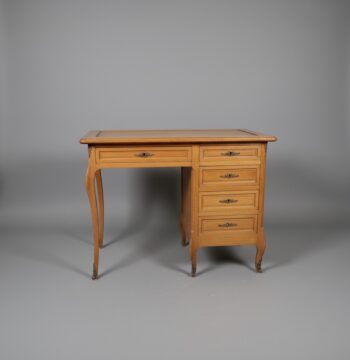 Scrivania scrittoio "Art Nouveau" con intarsio con 4 cassetti