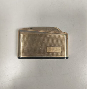 Accendino a gas da Collezione Colibu in Metallo con Finitura Dorata Anni '70