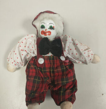 Clown pagliaccio Volto in ceramica Vintage dipinto a mano Anni '80/'90