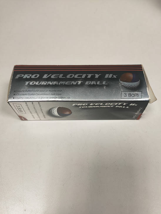 Confezione da 3 Palline da Golf "Longridge Pro Velocity IIX" Vintage Anni 2000