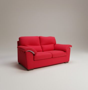 Divano tessuto rosso 2 posti