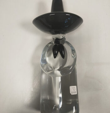 Figura Trasparente in Vetro di "Murano" con Marchio Vintage Anni '80