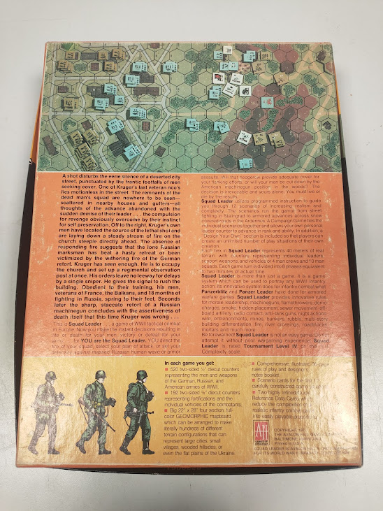 Gioco di Società/Strategia "Squad Leader" Edizione 1977 Vintage Anni '70 XX Secolo