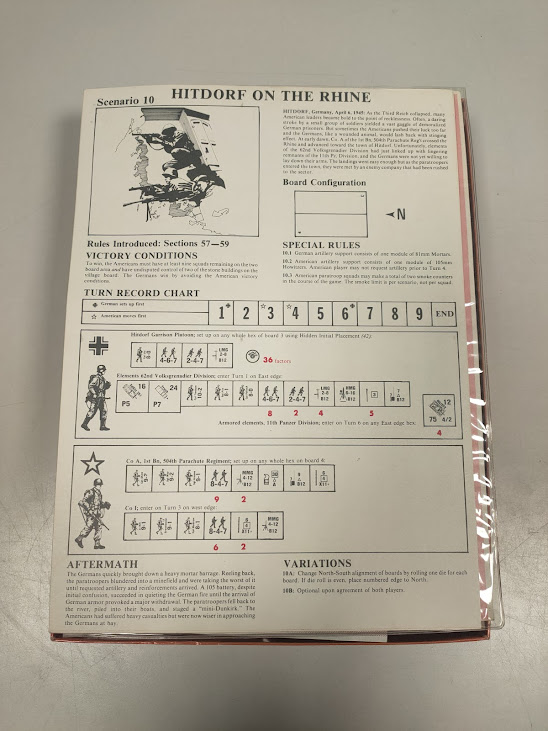 Gioco di Società/Strategia "Squad Leader" Edizione 1977 Vintage Anni '70 XX Secolo