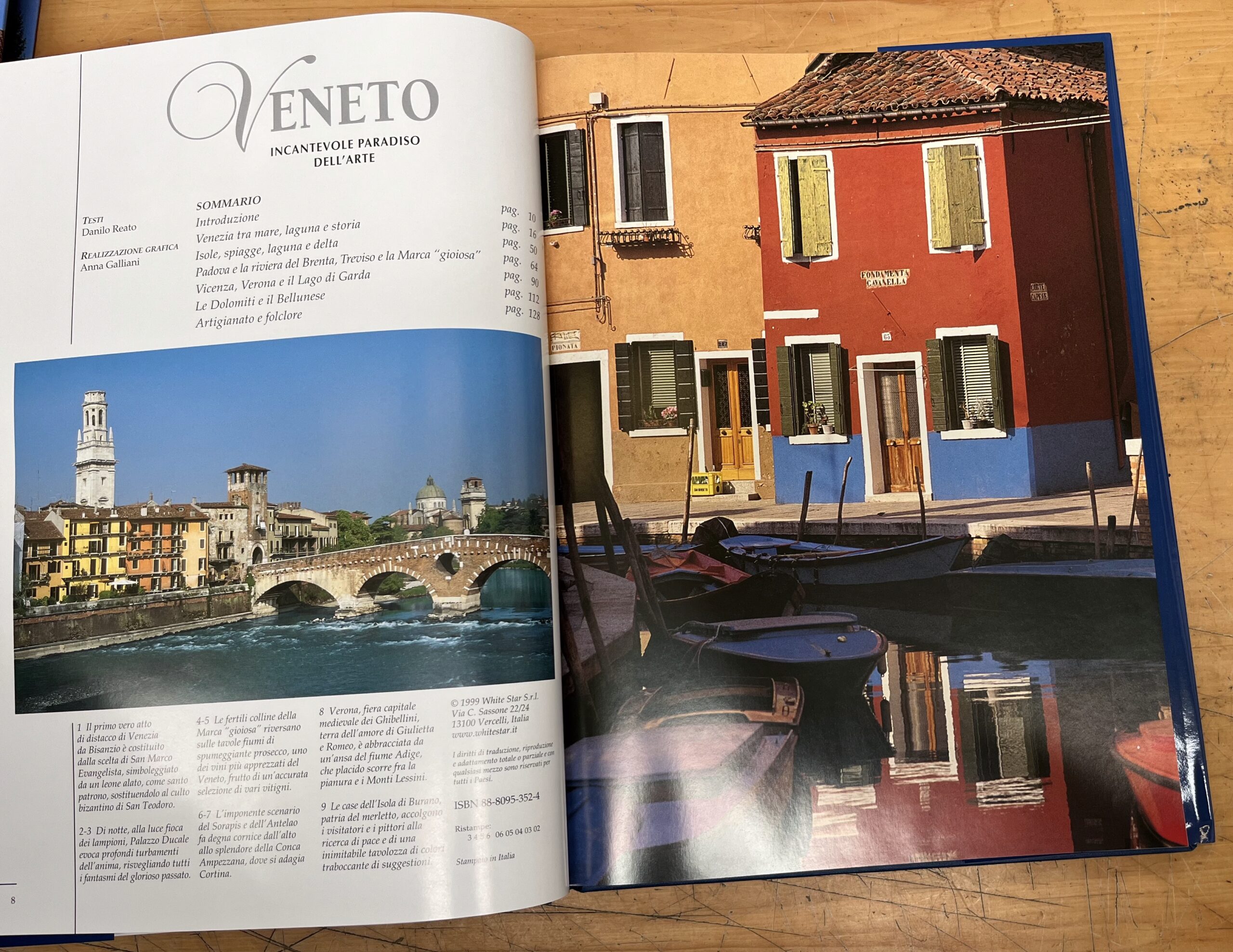 Libro "Veneto - Incantevole Paradiso dell'Arte" - Danilo Reato - Edizioni White Star 1999