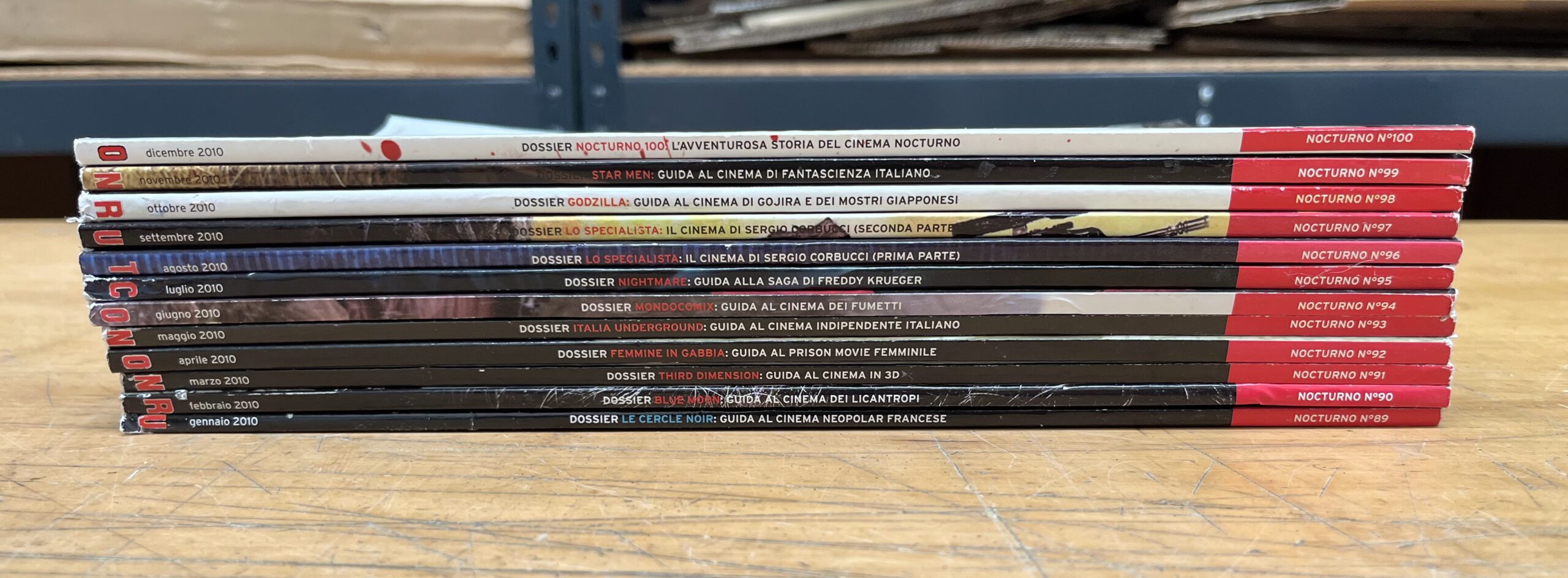 Lotto Riviste "Nocturno Cinema 2010" - 12/12 Annata Completa dal N°89 al N°100