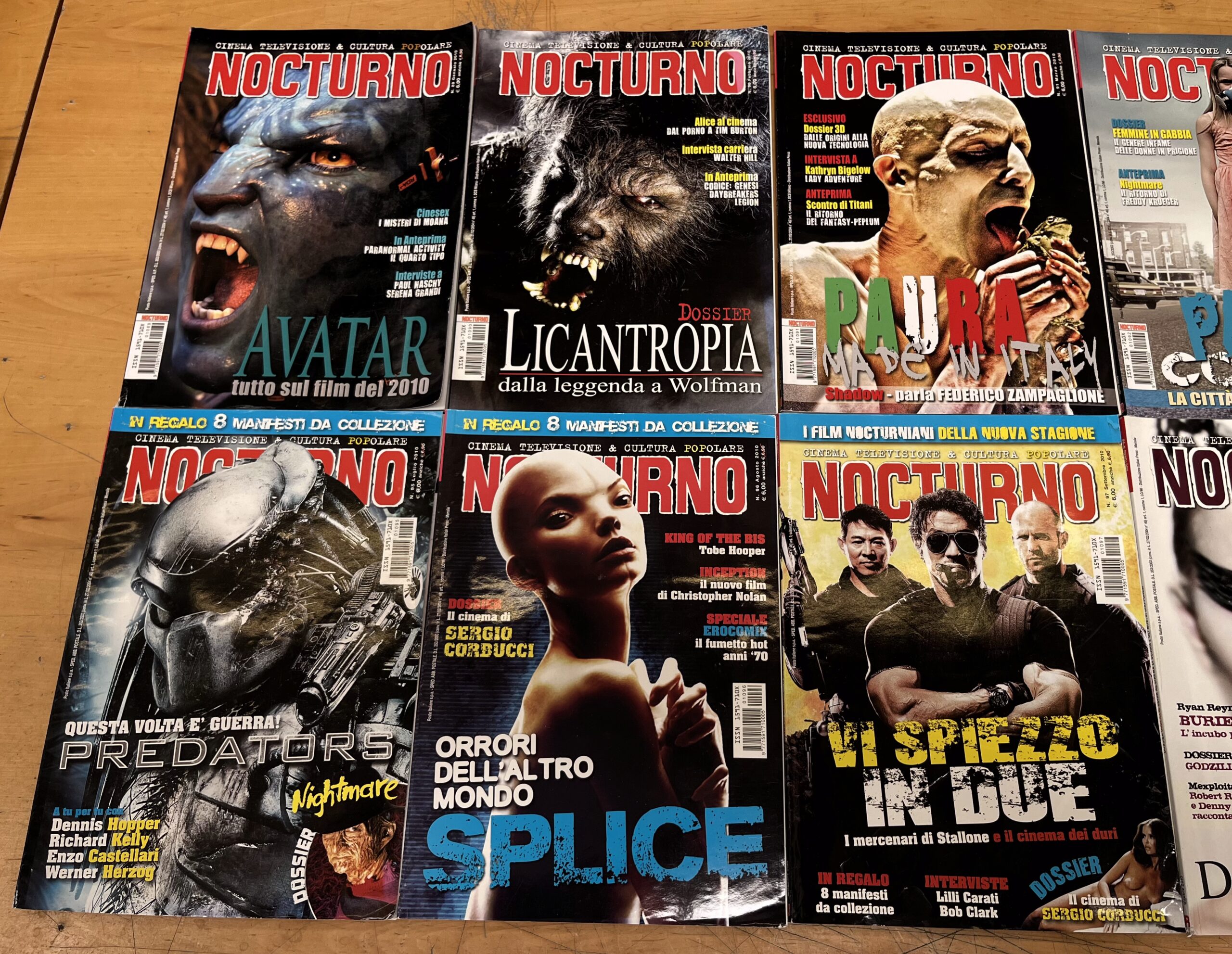 Lotto Riviste "Nocturno Cinema 2010" - 12/12 Annata Completa dal N°89 al N°100