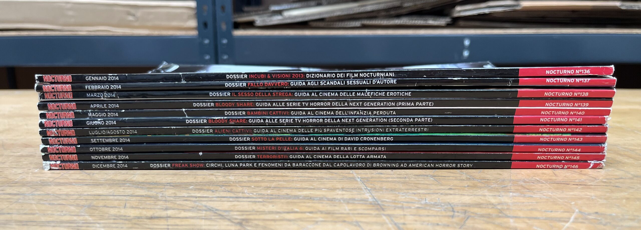 Lotto Riviste "Nocturno Cinema 2014" - 11/11 Annata Completa dal N°136 al N°146
