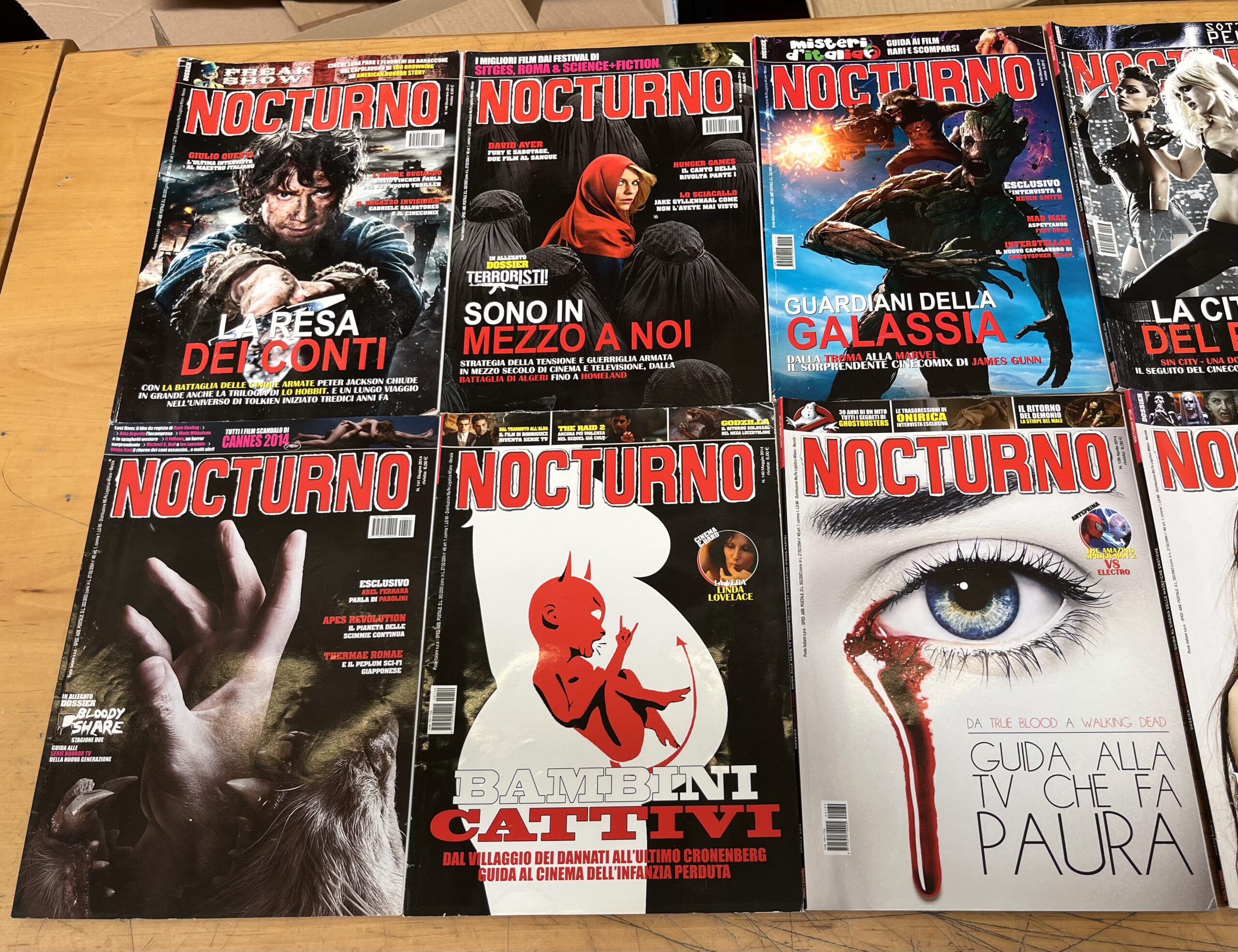 Lotto Riviste "Nocturno Cinema 2014" - 11/11 Annata Completa dal N°136 al N°146