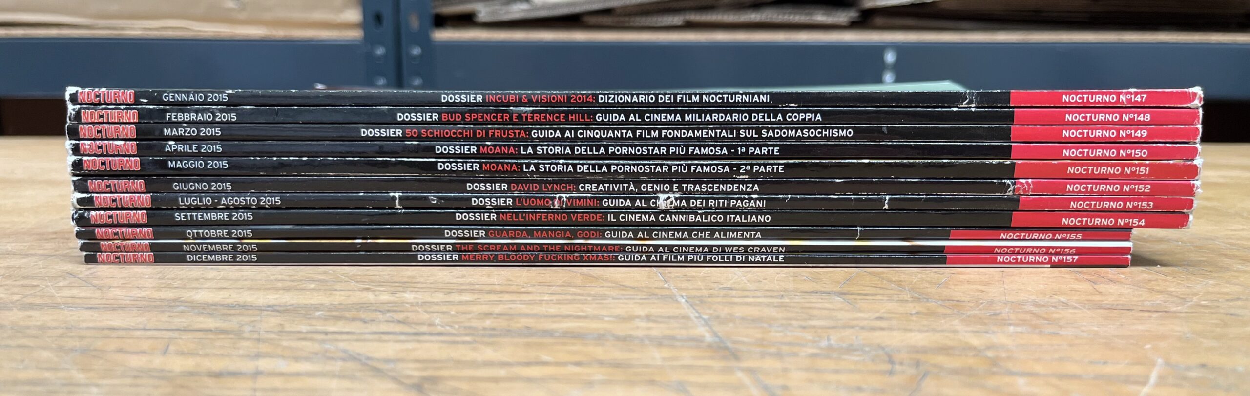 Lotto Riviste "Nocturno Cinema 2015" - 11/11 Annata Completa dal N°147 al N°157