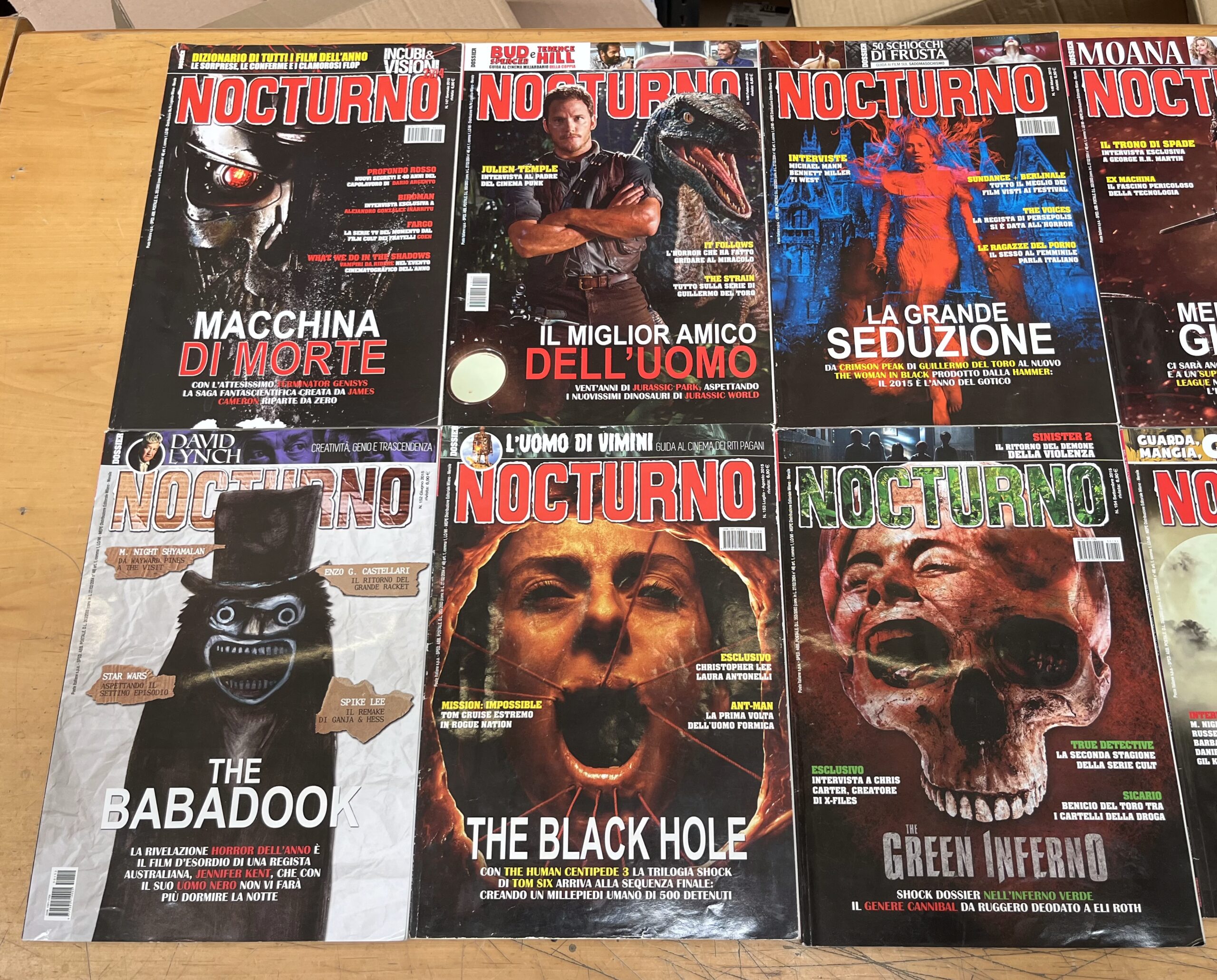 Lotto Riviste "Nocturno Cinema 2015" - 11/11 Annata Completa dal N°147 al N°157