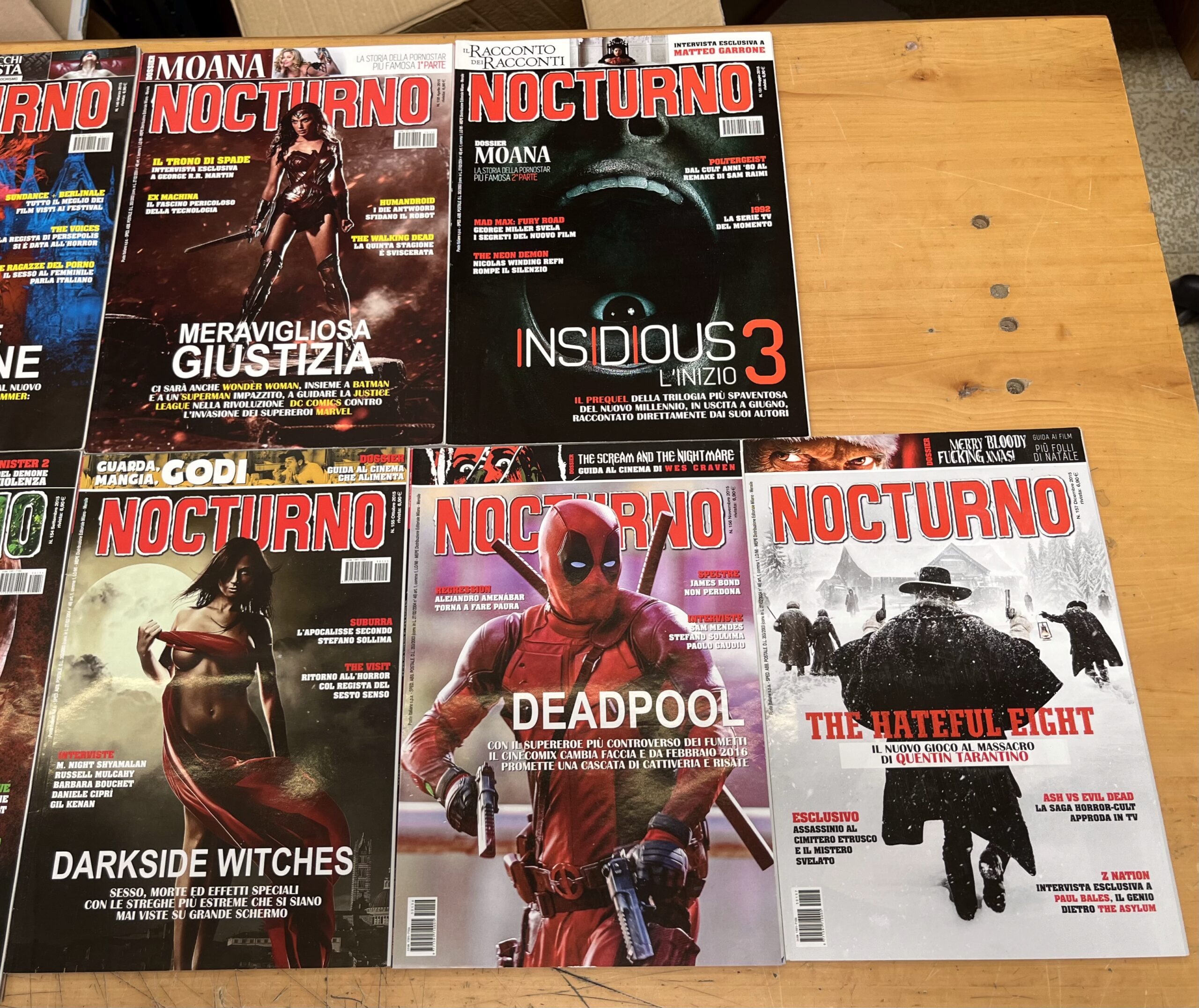 Lotto Riviste "Nocturno Cinema 2015" - 11/11 Annata Completa dal N°147 al N°157