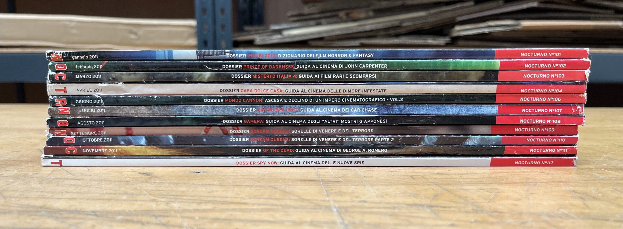 Lotto Riviste "Nocturno Cinema 2011" - 11/12 Annata Incompleta dal N°101 al N°112 (Manca N°105)