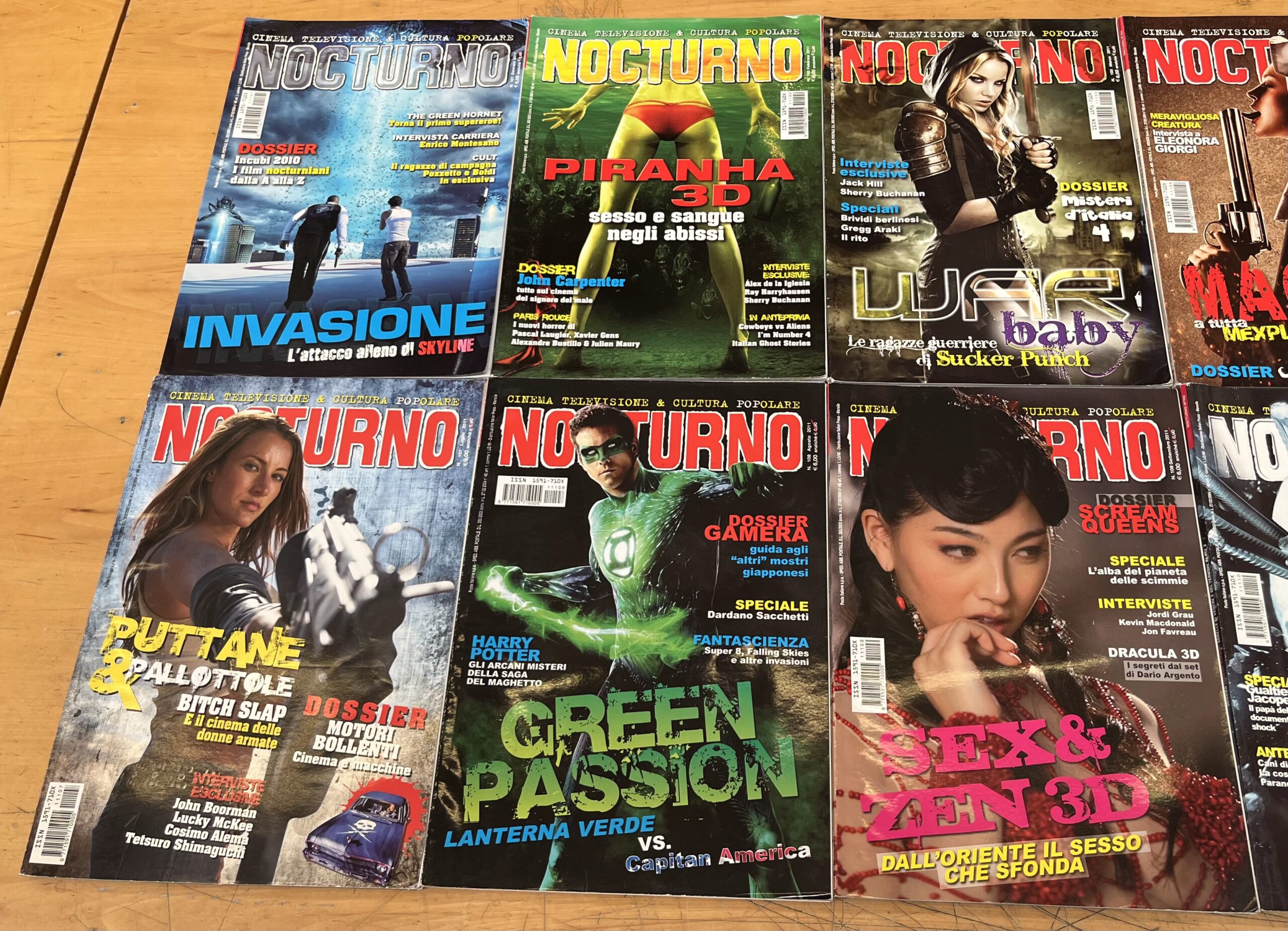 Lotto Riviste "Nocturno Cinema 2011" - 11/12 Annata Incompleta dal N°101 al N°112 (Manca N°105)