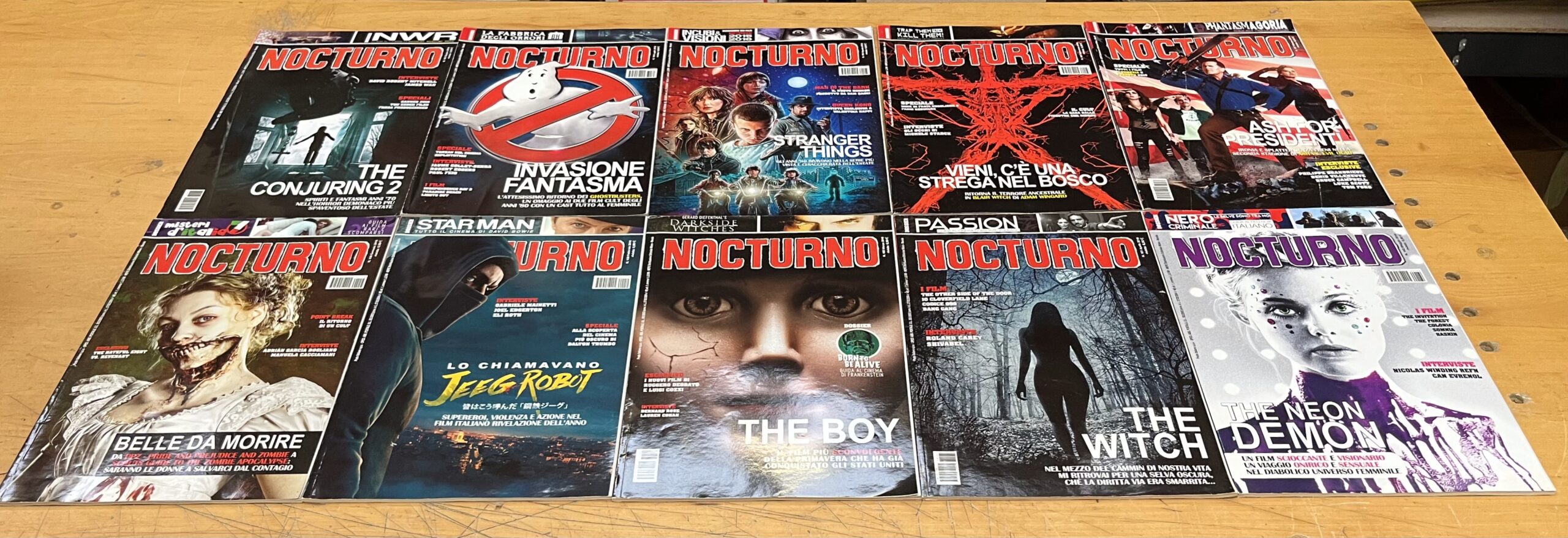 Lotto Riviste "Nocturno Cinema 2016" - 10/11 Annata Incompleta dal N°158 al N°167 (Manca N°168)